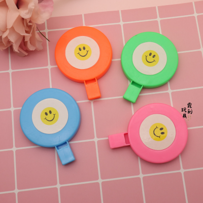 Smiling Face round Whistle Children's Plastic Toy Gift Party Active Atmosphere Cheering Props