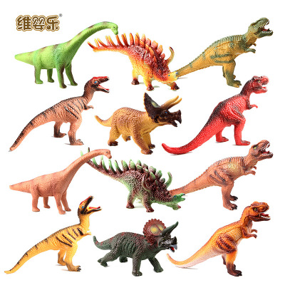 [Factory Direct Sales] Large Soft Rubber Dinosaur Model Tyrannosaurus Triceratops Children's Sound Toys Wholesale