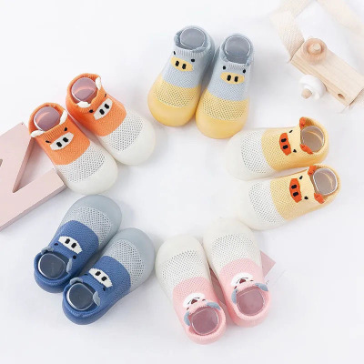 New Autumn and Summer Baby Toddler Shoes Soft Bottom Mesh Breathable Cartoon Cute Baby Floor Socks Shoes Wholesale Manufacturer
