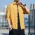 New Casual Shirt Coat Men's Summer Thin Fashion Brand Tooling Printing 7 Cropped Short Sleeves Top Loose Lining