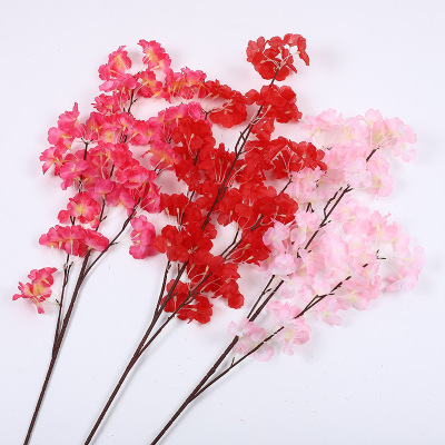 Artificial Flower Pear Flower Cherry Blossom Landscape Simulation Plant Silk Flower Fake Flower Wedding Celebration Decoration Home Decorative Landscaping Spot