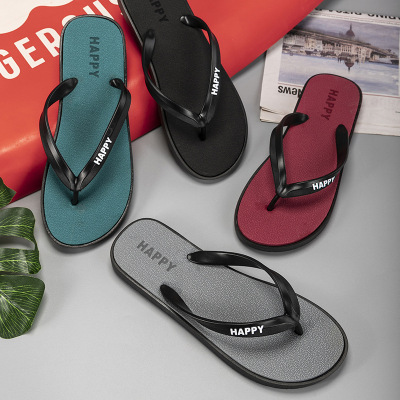 2022 New Men's Flip Flops Summer Non-Slip Outdoor Sandals Couple Flip Flops Men's Casual Beach Shoes