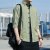 New Casual Shirt Coat Men's Summer Thin Fashion Brand Tooling Printing 7 Cropped Short Sleeves Top Loose Lining