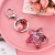 Korean Style Trendy Acrylic Five-Pointed Star Keychain Oil Filling Flow Sequins Quicksand Bag Accessories Yiwu Small Jewelry