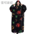 New Cross-Border Amazon Cold-Proof Clothes Lazy Blanket Hooded Lengthened Feet Nude Thickened Women's Home Pajamas Autumn and Winter 2022