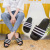 Women's Korean-Style Three-Bar Camouflage Slippers Summer Fashion Personality Couple Flip-Flops Shoes Net Red Beach Men's Sandals
