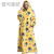 New Cross-Border Amazon Cold-Proof Clothes Lazy Blanket Hooded Lengthened Feet Nude Thickened Women's Home Pajamas Autumn and Winter 2022