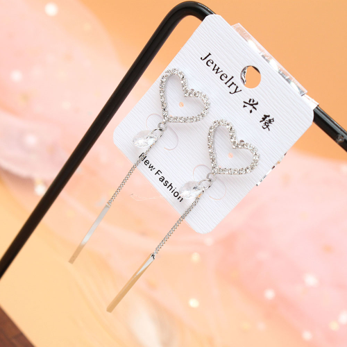 Pudding Station Fashionable Elegant Long Fringe Earrings Women‘s Korean-Style Versatile Internet Celebrity Slimming round Face High-Grade Earrings