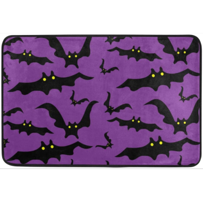 Doormat Indoor Doormat Halloween Bat Non-Slip Floor Mat Kitchen Bathroom Entrance Carpet Bathroom Mat