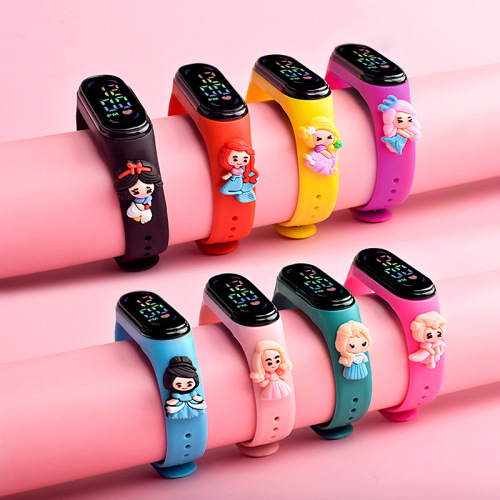 electronic watch cartoon children‘s doll watch student touch waterproof sports bracelet led electronic watch wholesale