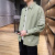 New Casual Men's Long Sleeve Fashion Simple Shirt Loose Large Size Student Solid Color Shirt Hong Kong Style Hidden Hook Workwear