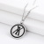 Creative Personality Front and Back Heather Color with Pattern Necklace Alternative Logo Stainless Steel Clavicle Chain Pendant Jewelry Decorations