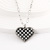 2022 Spring New Stainless Steel Love Plaid Necklace Black-White Checkerboard Plaid Clavicle Chain Necklace Ornament