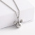 2022 New Cute Cartoon Stainless Steel Mickey Mouse Pendant Necklace Simple Solid Color Steel Color Necklace Ornament