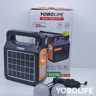 Yobolife Solar Music Lighting Small System Bluetooth Audio, Flashlight, Bulb Lighting One to Five