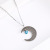 New Stainless Crescent Moon Necklace Crescent Moon Color Pendant Fashion Ornament Vintage Sweater Chain Gift for Friends