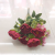 New Artificial Flower Single Branch Flower Eleven Head Tea Rose Fake Flower Vase Decoration Living Room Dining Room