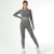 Cross-Border Hot Lululemon Workout Long Sleeve Sports Top Quick-Drying Peach Hip Cycling Pants Yoga Suit