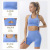 European and American Yoga Clothes Popular Violently Sweat Suit Women's Summer Quick-Drying Beauty Back Exercise Bra Seamless High Waist Hip Lifting Fitness Shorts