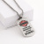 Fashion New Stainless Steel Men's Color Printing Titanium Steel Necklace English Brushed Printing Men's Stainless Steel Necklace