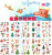 Cross-Border Supply Waterproof Children Christmas Tattoo Sticker Holiday Party Atmosphere Cartoon Elk Cute Tattoo Sticker Paper