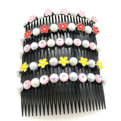 Adult Bang Comb Updo Broken Hair Comb Temperament Wild Non-Slip Toothed Pearl Hairclip Comb Hairpin Hair Ornaments Wholesale
