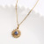 Mysterious Gold SUNFLOWER Necklace Stainless Steel Elegant Gem Inlaid Necklace Jewelry Factory Wholesale