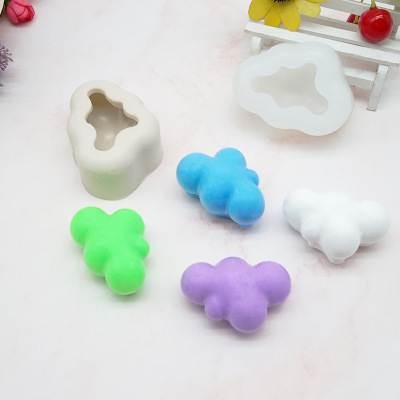 Three-Dimensional Cloud Fondant Silicone Mold Chocolate Mold Cloud Shape Handmade Soap Mushroom Cloud Epoxy Three-Dimensional Mold