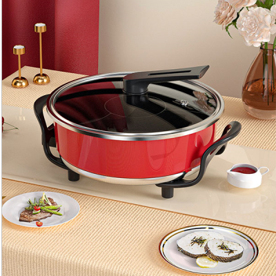 Factory Direct Supply Korean Multi-Functional Non-Stick Mandarin Duck Electric Chafing Dish Household Large Capacity