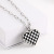 2022 Spring New Stainless Steel Love Plaid Necklace Black-White Checkerboard Plaid Clavicle Chain Necklace Ornament