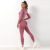 Europe and America Cross Border New Seamless Knitted Yoga Suit Frosted Breathable Exercise Top Trousers Fitness Clothing for Women