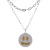 Childlike Cute Smiling Face Drew Necklace Stainless Steel Yellow Smiley Necklace Double-Layer Pendant Necklace Factory in Stock
