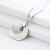 New Stainless Crescent Moon Necklace Crescent Moon Color Pendant Fashion Ornament Vintage Sweater Chain Gift for Friends