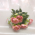 New Artificial Flower Single Branch Flower Eleven Head Tea Rose Fake Flower Vase Decoration Living Room Dining Room