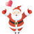 A Variety of Santa Claus Three-Dimensional Cartoon Stickers Kindergarten Reward Gift Early Education Repeated Stickers