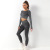 Europe and America Cross Border New Seamless Knitted Yoga Suit Frosted Breathable Exercise Top Trousers Fitness Clothing for Women