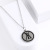 Creative Personality Front and Back Heather Color with Pattern Necklace Alternative Logo Stainless Steel Clavicle Chain Pendant Jewelry Decorations