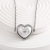 Factory Direct Stainless Steel Love Layered Necklace Niche Design Three-Dimensional Love Necklace Jewelry Ornament