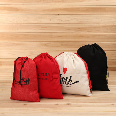 Factory Customized Flannel Bag Drawstring Drawstring Pocket Accessories Jewellery Packaging Headset Power Bank Buggy Bag Printing Logo