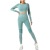 Cross-Border Hot Lululemon Workout Long Sleeve Sports Top Quick-Drying Peach Hip Cycling Pants Yoga Suit