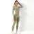 Europe and America Cross Border New Seamless Knitted Yoga Suit Frosted Breathable Exercise Top Trousers Fitness Clothing for Women