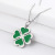 Mori Style Fresh Green Clover Necklace Color Matching Stainless Steel Clover Necklace Men and Women Couple Necklace