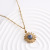 Mysterious Gold SUNFLOWER Necklace Stainless Steel Elegant Gem Inlaid Necklace Jewelry Factory Wholesale