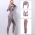 European and American Camouflage Shark Pants High Elasticity Slim Fit and Quick-Drying Sports Underwear Breast Pad Workout Top Yoga Clothes Three-Piece Suit