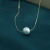 Titanium Steel Pearl Necklace Single Freshwater Pearl 10mm Simple Elegant Clavicle Chain Factory Direct Supply