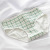 Green Strawberry Briefs Cute Sweet Bow Girl Briefs Hip-Wrapped Cotton Crotch Mid-Waist Underwear for Women