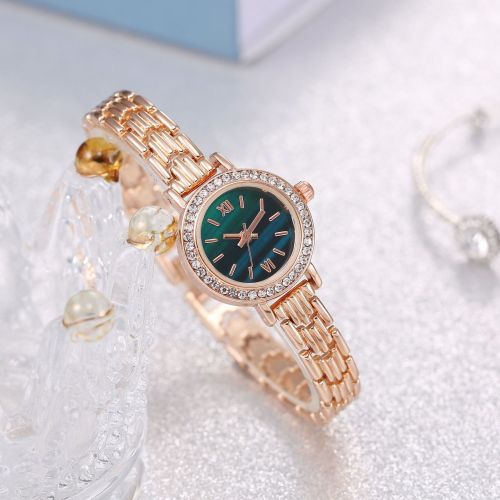 women‘s thin starry simple temperament small dial green fritillary women‘s watch small gold watch light luxury watch
