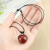Internet Celebrity Live Broadcast Red Agate Necklace Women's Simple All-Matching Long Sweater Chain Artistic Retro Ethnic Style Cotton and Linen Accessories