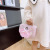 Children's Bag Autumn and Winter New Weastern Style and Chanel's Style Pearl Hand Princess Bag Cute Bow Plush Crossbody Bag