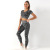 Spot Cross-Border Yoga Suit Women's Seamless Backless Sexy Short Sleeve Waist Slimming and Hip Lifting Fitness Trousers Yoga Suit Women
